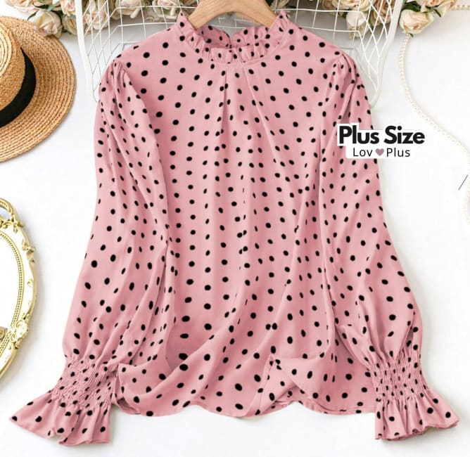 Blusa de Poá Delicada Diversas Cores Plus Size - Tags: Blusas Plus Size
