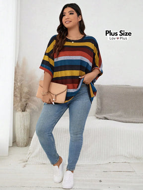 Blusa Larga Colorida Plus Size Blusas Plus Size