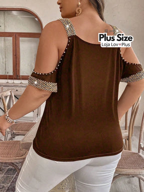 Blusa Plus Size Estilosa Ciganinha Blusas Plus Size