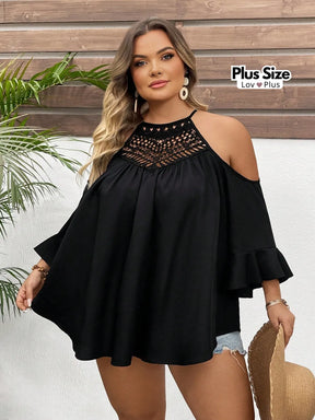 Blusa Plus Size Preta Ciganinha Blusas Plus Size