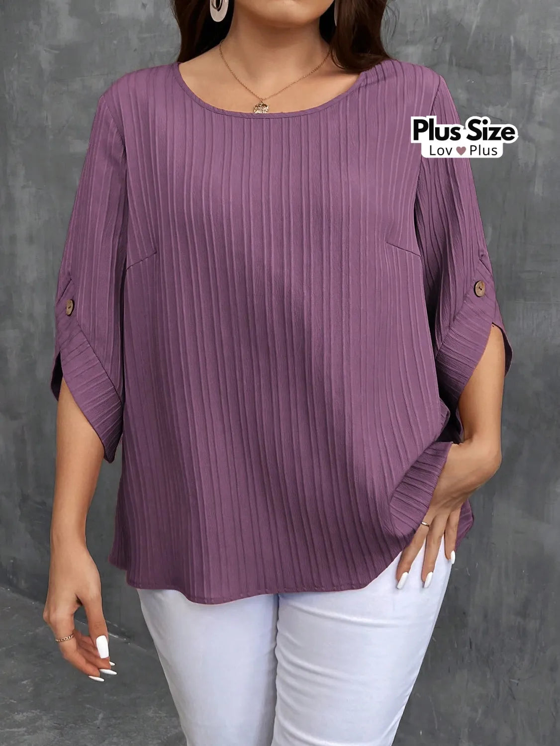 Blusa Plus Size Texturizada Diversas Cores G / Malva Blusas Plus Size