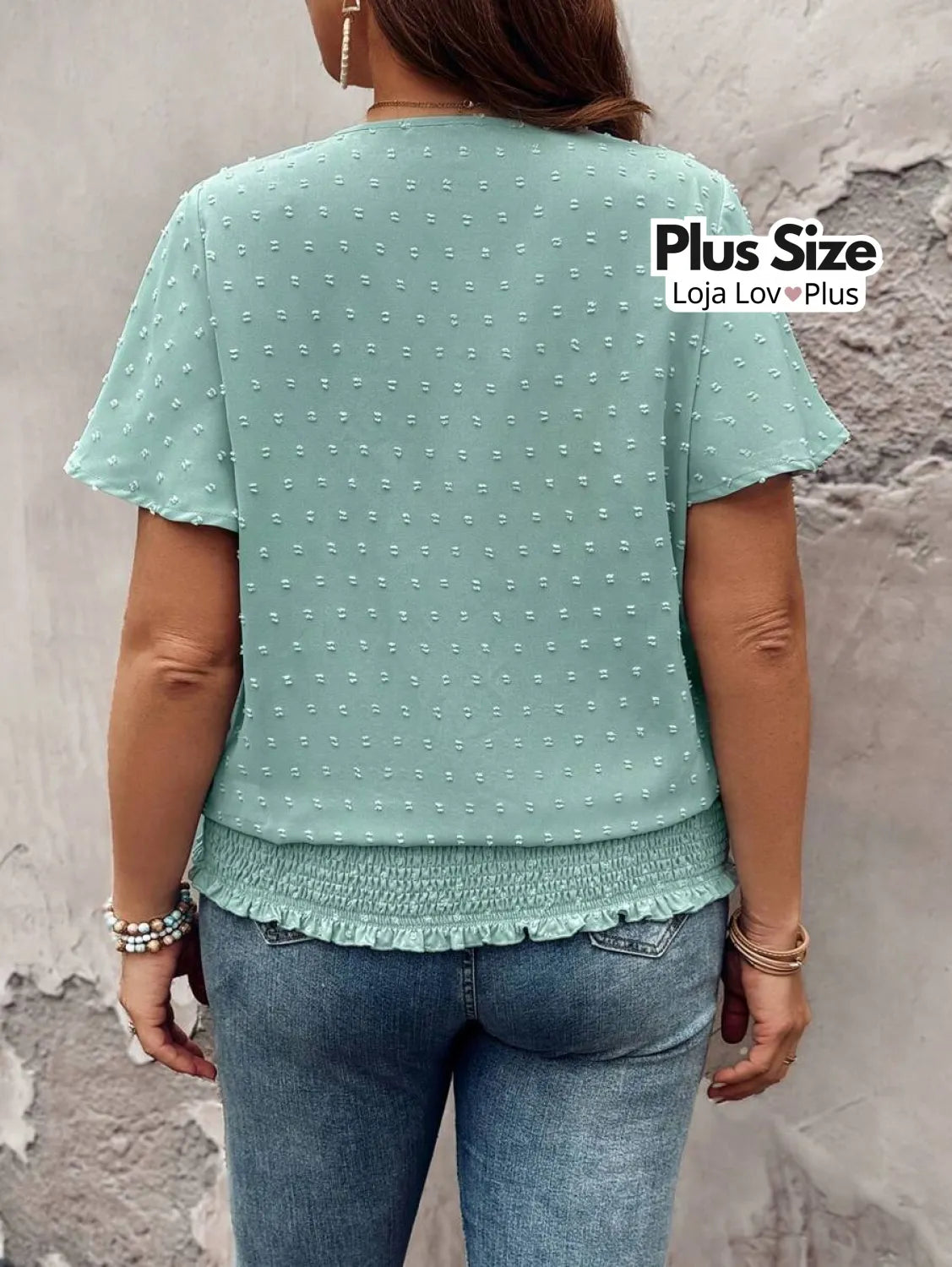 Blusa Plus Size Verde Menta Soltinha Blusas Plus Size
