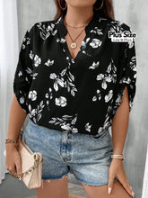 Blusa Soltinha com Manga 3/4 Plus Size Blusas Plus Size
