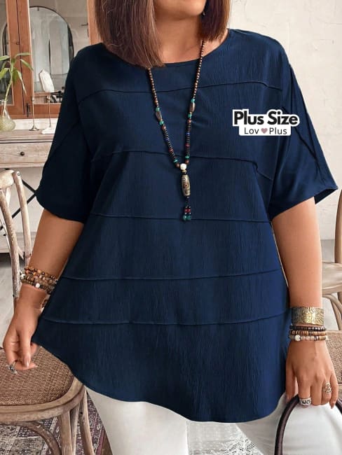 Blusa Soltinha Plus Size com Manga Blusas Plus Size