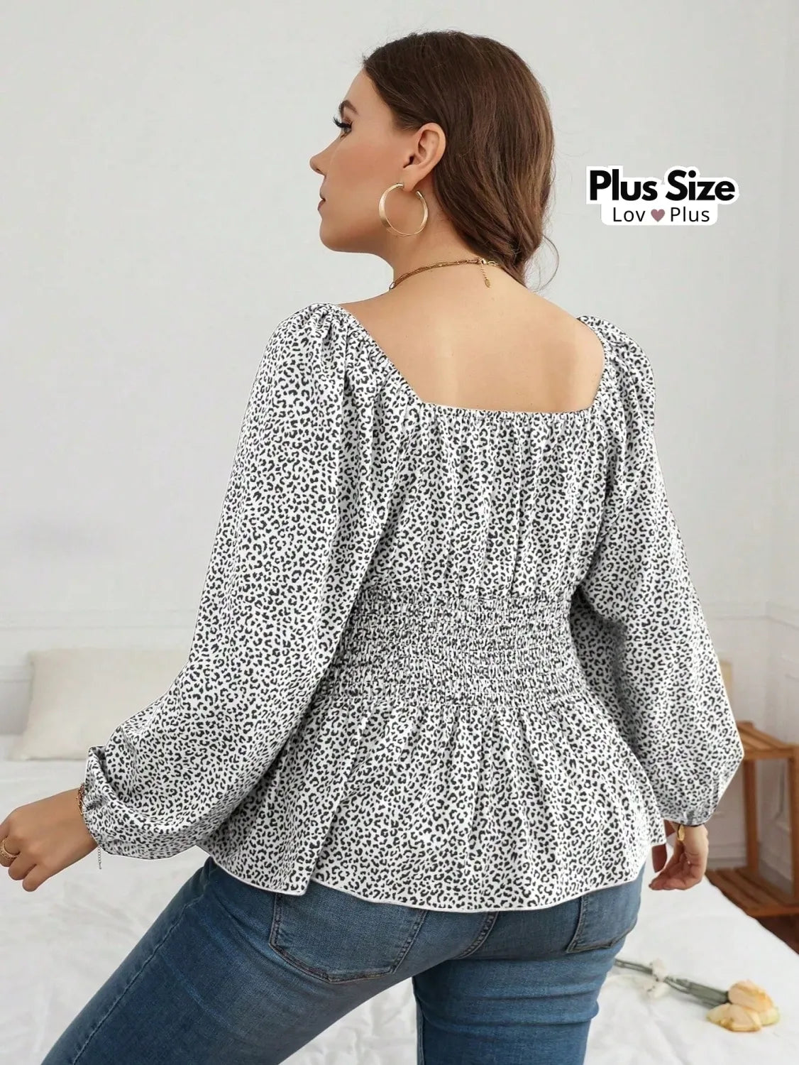 Blusa tipo Bata Plus Size de Manga Longa Blusas Plus Size