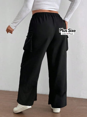 Calça cargo plus size, calça cargo plus size preta, calça esportiva plus size, calça plus, calça preta cargo plus size, calça reta plus, Calças plus size, flexify, logo , LovPlus
