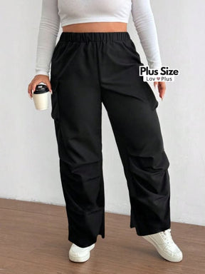 Calça cargo plus size, calça cargo plus size preta, calça esportiva plus size, calça plus, calça preta cargo plus size, calça reta plus, Calças plus size, flexify, logo , LovPlus