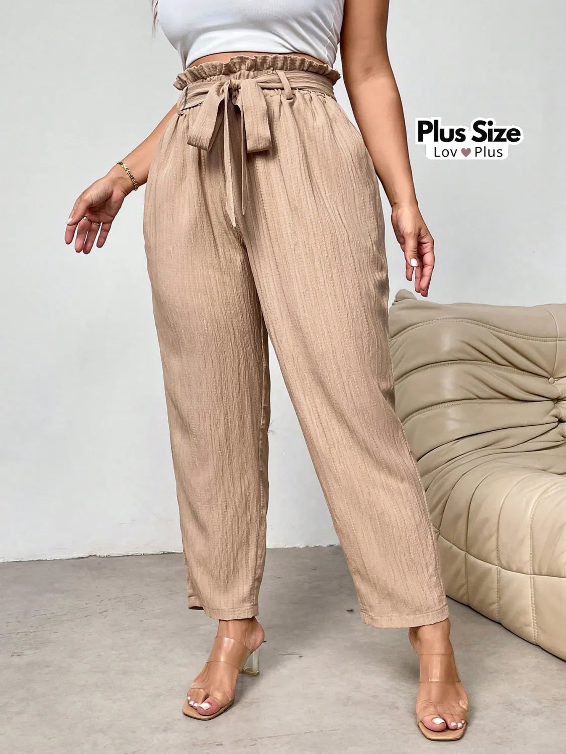 Calça Clochard Plus Size Diversas Cores G / Caqui Calças