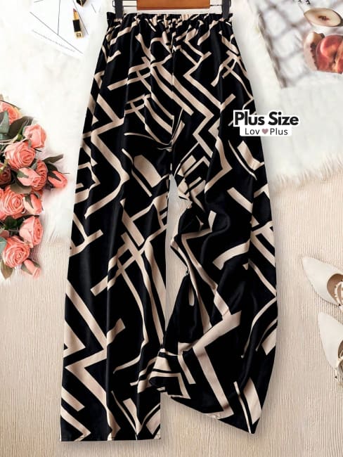 calca pantalona estampada, calça chique tamanho EGG, Calça feminina pantalona, calça feminina pantalona plus size, calça pantalona plus, Calças plus size, flexify, logo, pantalona, pantalona com cinto, pantalona plus size , LovPlus