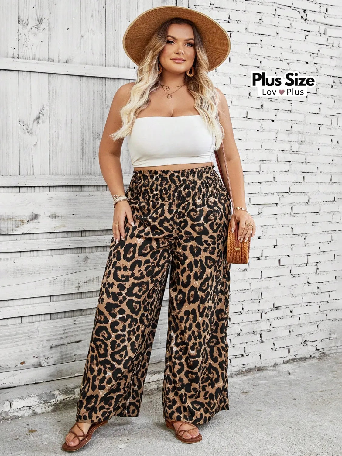 Calça Plus Size de Cós Largo com Elastex Calças