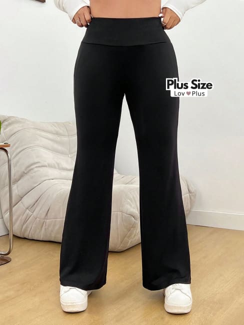 calca de cos largo plus size, calça de academia plus size, calça de ginastica plus size, calça esportiva plus size, calça plus, calça preta de academia plus size, calça reta plus, calça social plus size, Calças plus size, flexify, logo , LovPlus