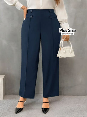 calça de alfaiataria plus size, calça feminina de alfaiataria plus size, calça preta de alfaiataria plus size, calça social plus, Calças plus size, flexify, logo , LovPlus