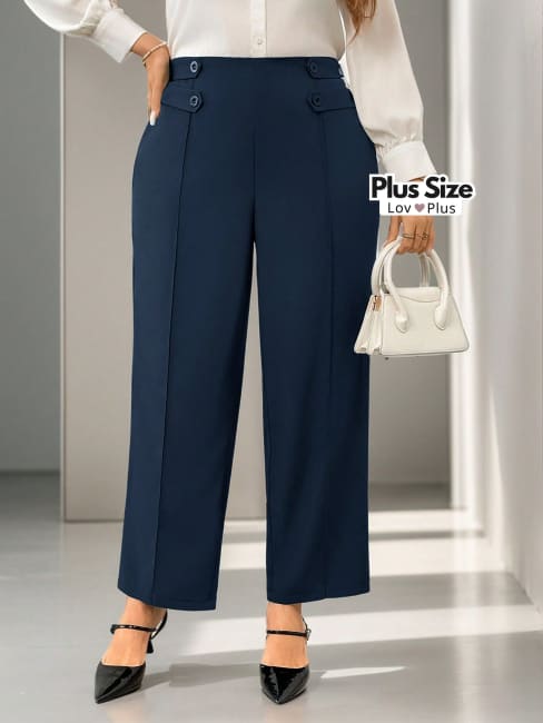 calça de alfaiataria plus size, calça feminina de alfaiataria plus size, calça preta de alfaiataria plus size, calça social plus, Calças plus size, flexify, logo , LovPlus