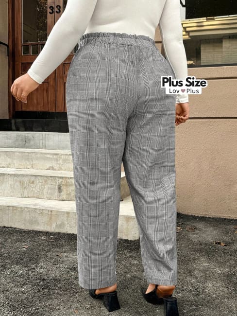 #xadrez, calça confortável plus, calça confortável plus size, calça plus, calça plus size confortável, calça reta plus, Calças plus size, flexify, logo , LovPlus