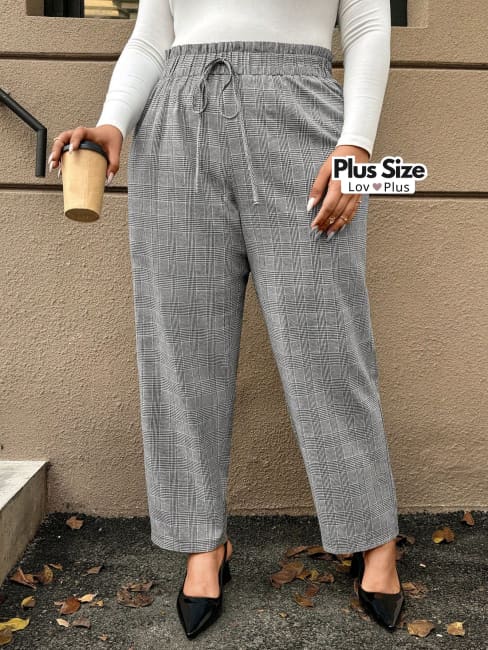 #xadrez, calça confortável plus, calça confortável plus size, calça plus, calça plus size confortável, calça reta plus, Calças plus size, flexify, logo , LovPlus