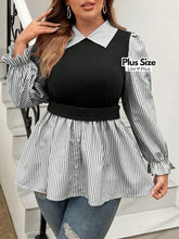 Camisa Elegante Plus Size 2 em 1 - Tags: Blusas Plus Size