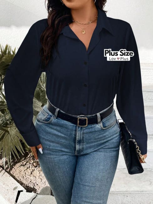 Camisa Social Plus Size Diversas Cores - Tags: Blusas Plus Size
