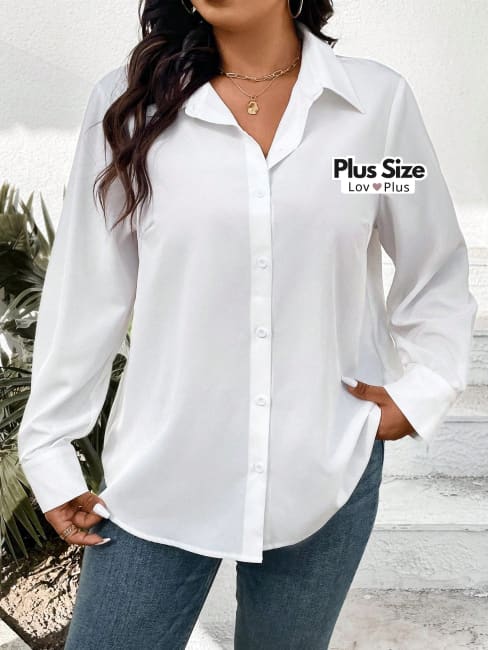 Camisa Social Plus Size Diversas Cores - Tags: Blusas Plus Size