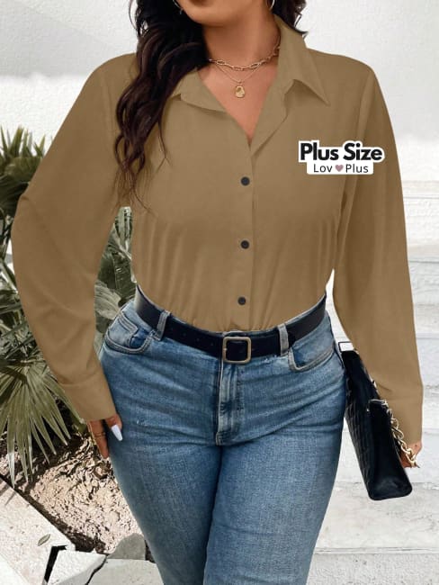 Camisa Social Plus Size Diversas Cores - Tags: Blusas Plus Size