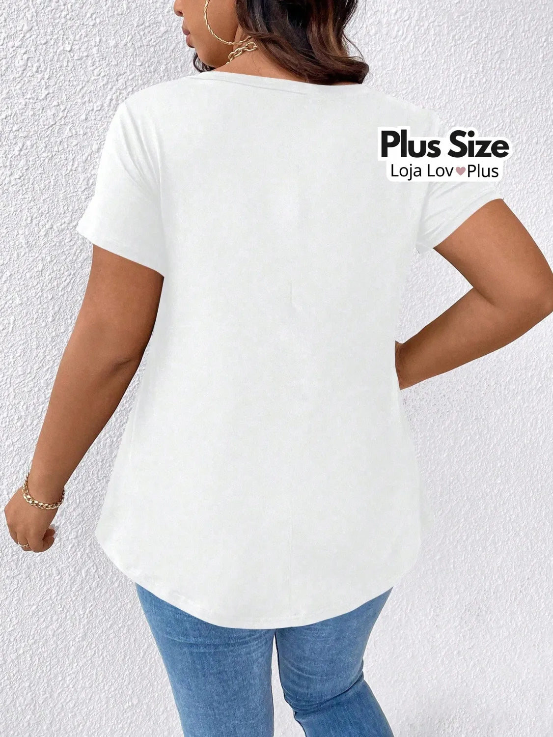 Camiseta Plus Size Básica Blusas Plus Size