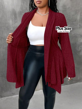 Cardigã Assimétrico Plus Size - Tags: Blusas Plus Size