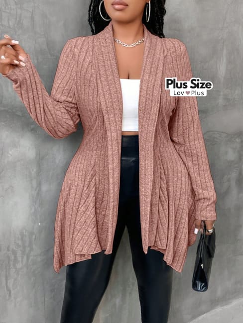 Cardigã Assimétrico Plus Size - Tags: Blusas Plus Size