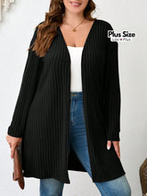 Cardigã Longo Plus Size Canelado Modal Suéter Plus Size