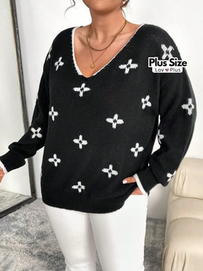 Cardigã Preto Plus Size Inspiração LV Blusas Plus Size