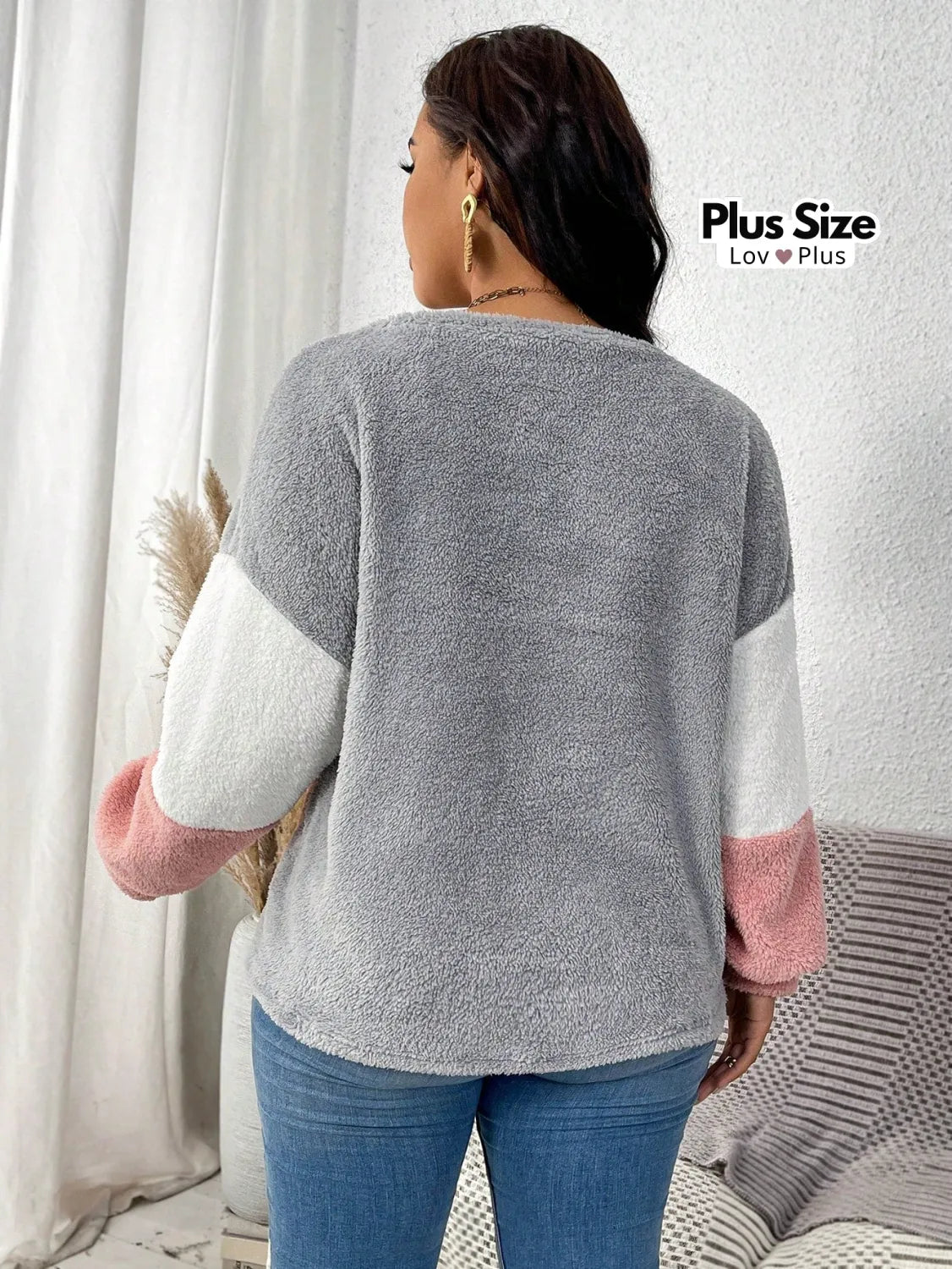 Casaco Plus Size Peluciado - Inverno 2025 Blusas Plus Size