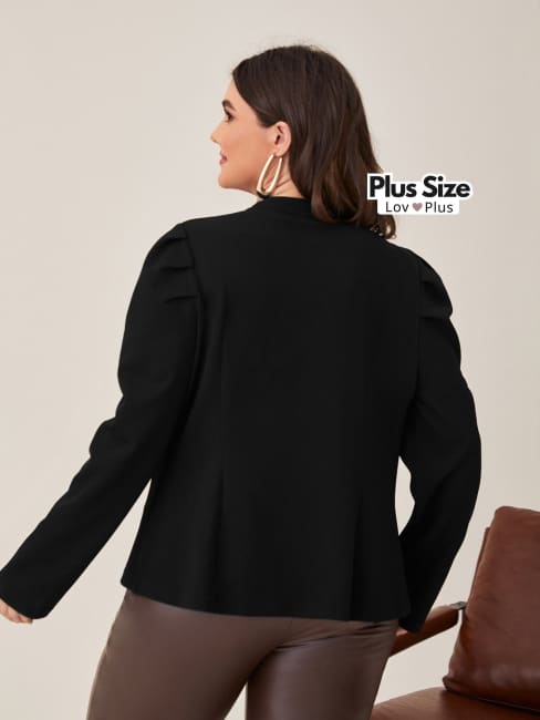 Jaqueta Plus Size de Manga Princesa - Tags: Blazer Plus Size