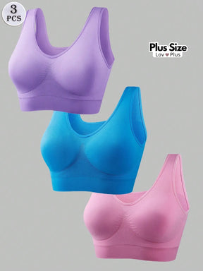 Kit de Sutiãs Sem Costura Promoção Compre 1 Leve 3 Opção 3 / G1 Sutiãs Plus Size