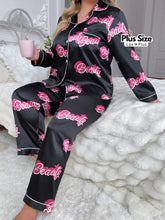 Pijama Feminino Confortável de Botão Plus Size Pijamas Plus Size
