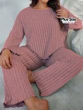 Pijama Feminino Plus Size Confortável em Malha Canelada G1 / Rosé Pijamas Plus Size