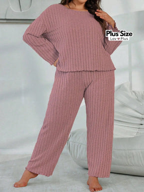Pijama Feminino Plus Size Confortável em Malha Canelada Pijamas Plus Size