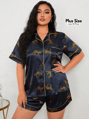 Pijama Feminino Plus Size de Seda Pijamas Plus Size