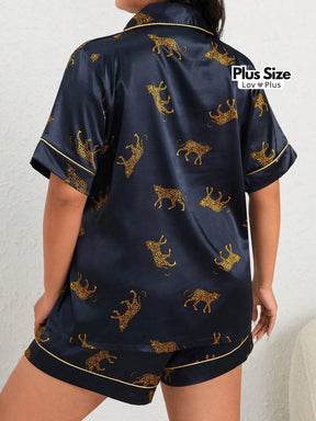 Pijama Feminino Plus Size de Seda Pijamas Plus Size