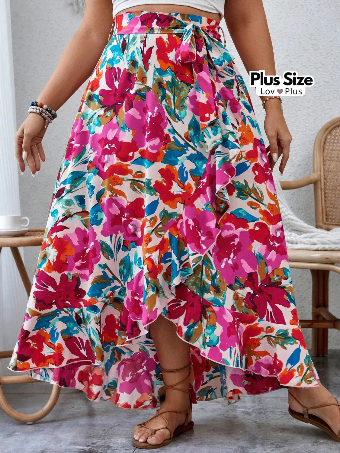Saia Envelope Plus Size Transpassada Saias Plus Size