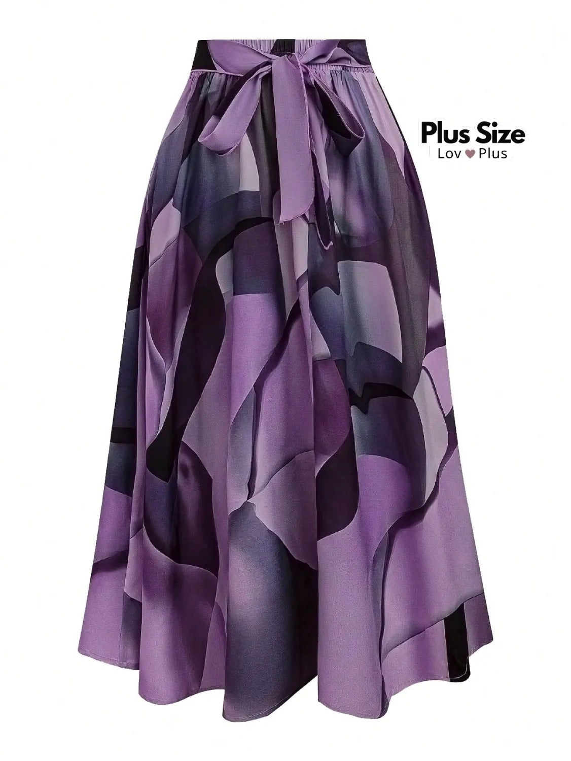 Saia Godê com Cinto Cintura Alta Plus Size G / Roxo Saias Plus Size