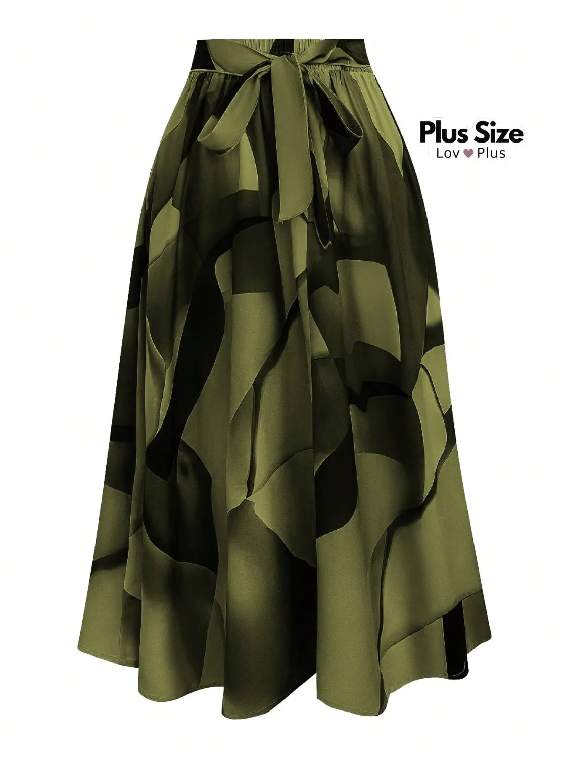 Saia Godê com Cinto Cintura Alta Plus Size G / Verde Milk Saias Plus Size