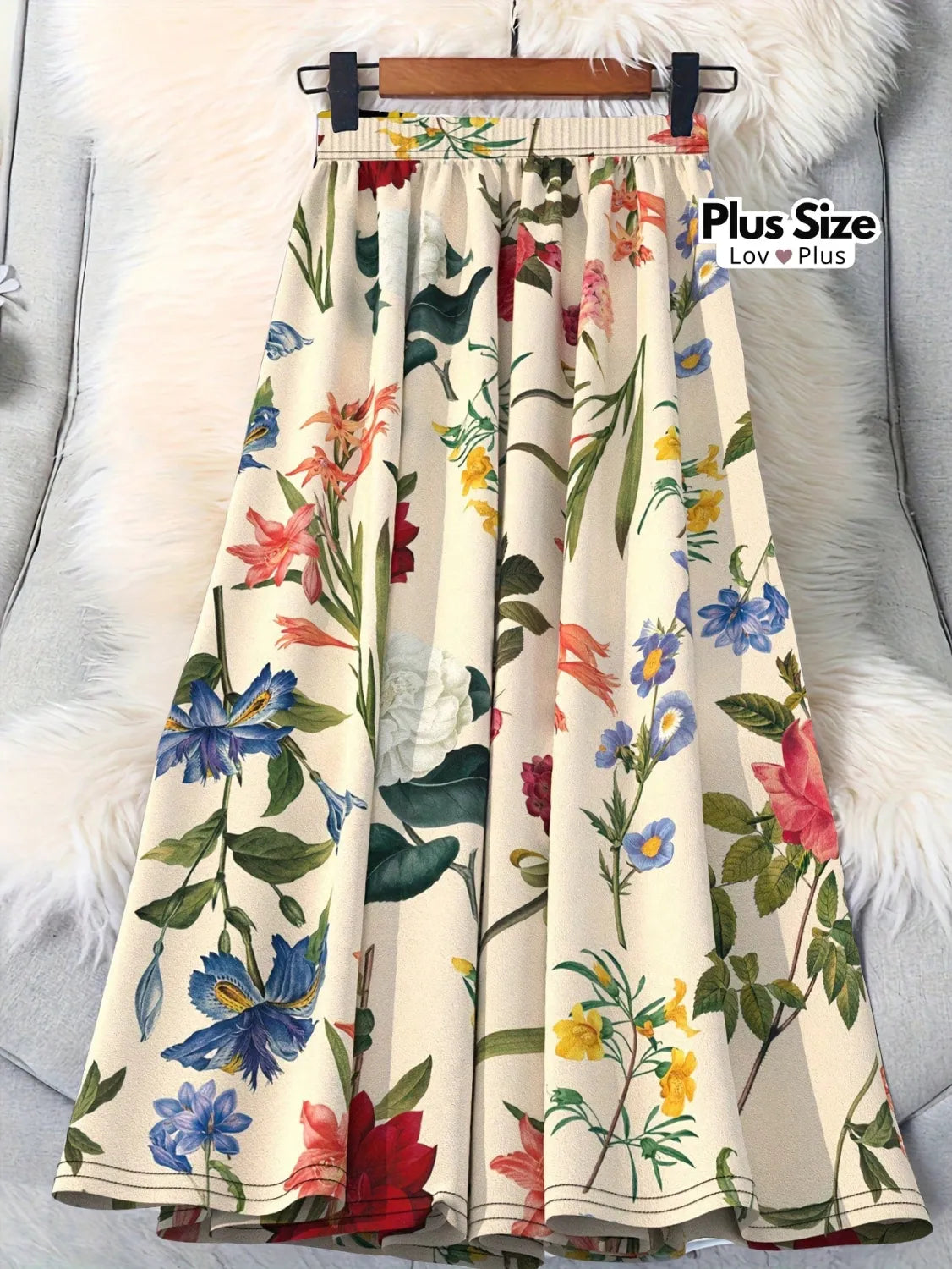 Saia Midi Cintura Alta Plus Size Saias Plus Size