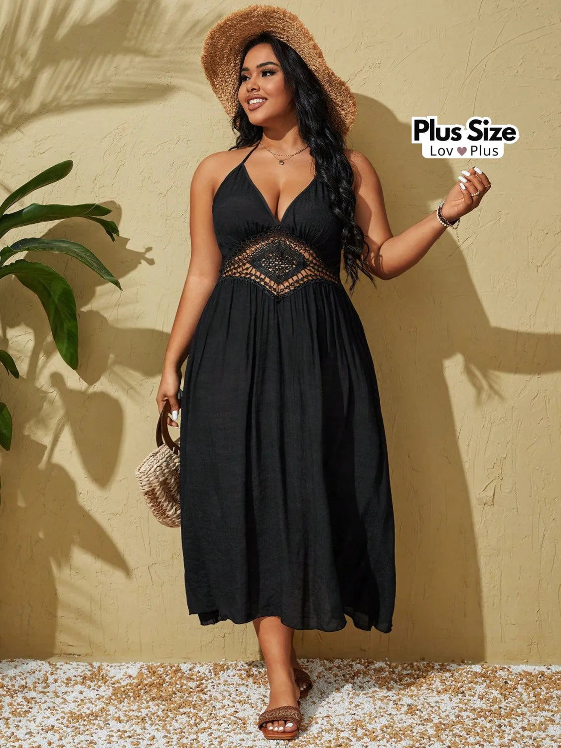 Saída de Praia Estilosa em Viscose Plus Size Saídas de Praia Plus Size