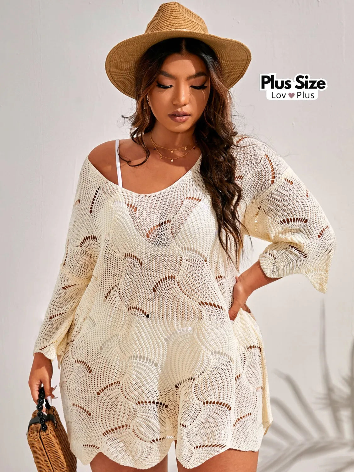 Saída de Praia Estilosa Plus Size Soltinha Saídas de Praia Plus Size