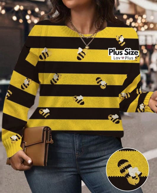 Suéter de Malha Várias Estampas Plus Size - Tags: Blusas Plus Size