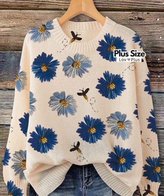 Suéter de Malha Várias Estampas Plus Size - Tags: Blusas Plus Size