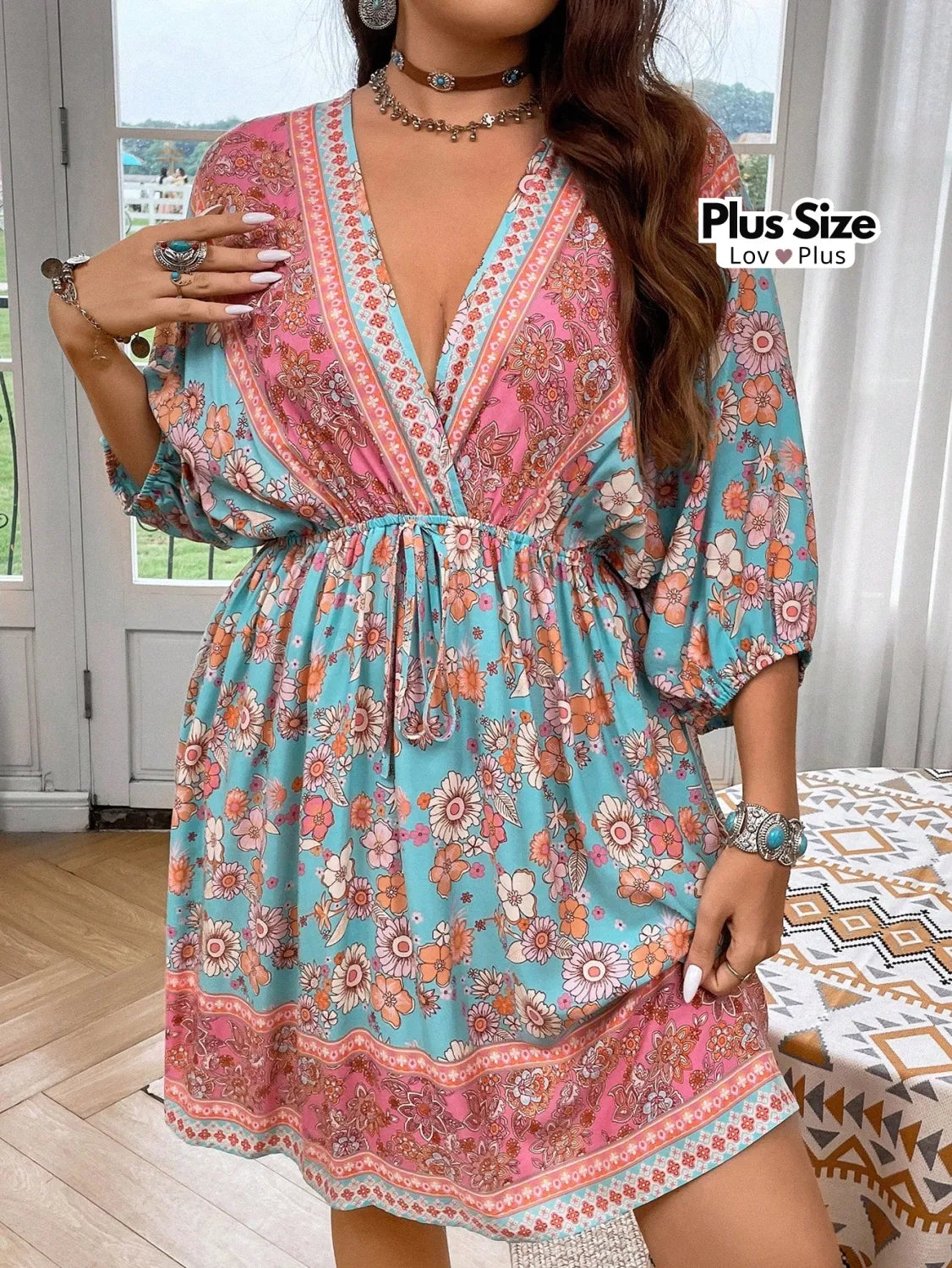 Vestido Bata Boho Plus Size Vestidos Plus Size