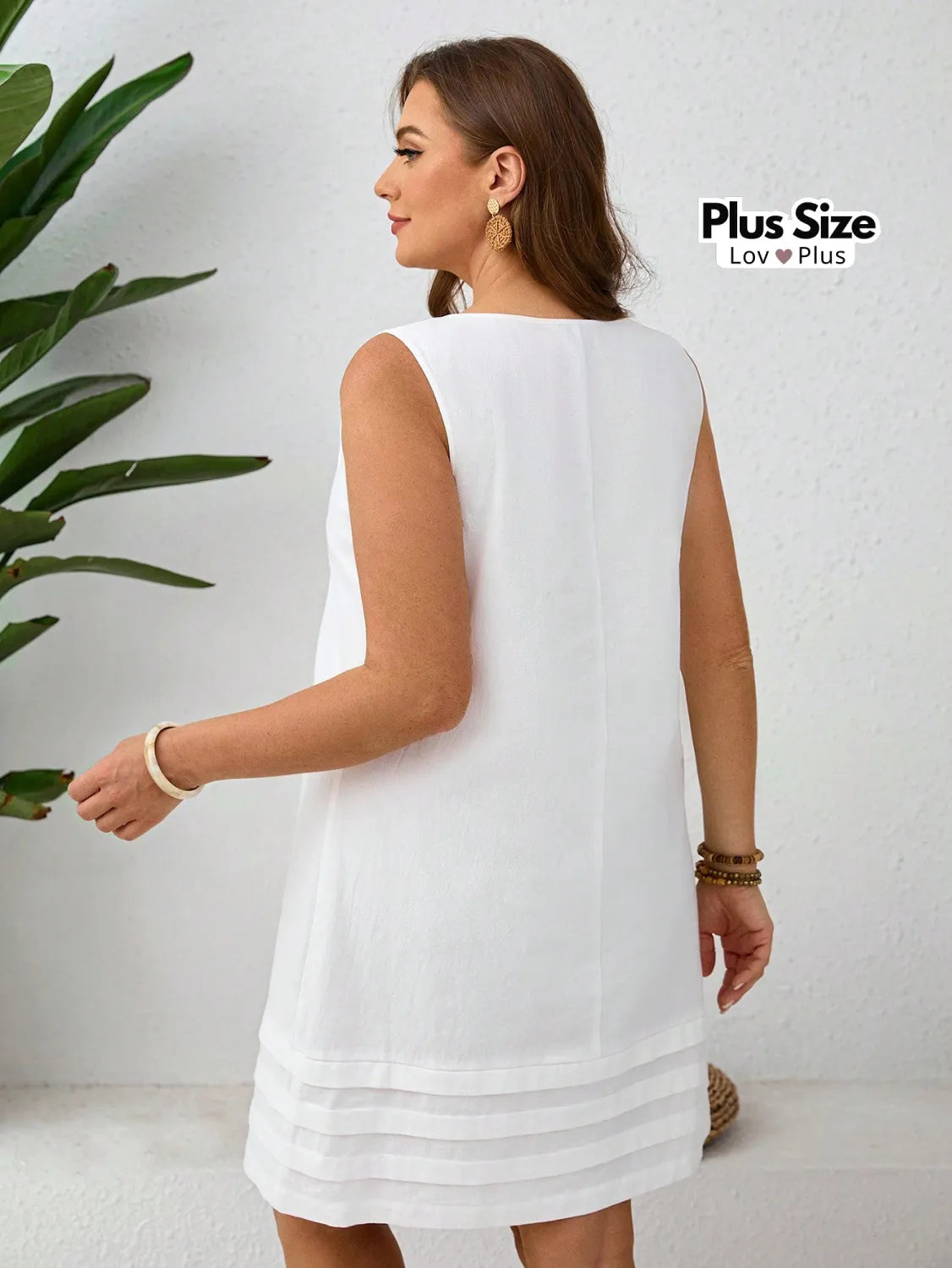 Vestido Branco Plus Size 100% Algodão Vestidos Plus Size