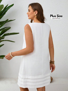 Vestido Branco Plus Size 100% Algodão Vestidos Plus Size