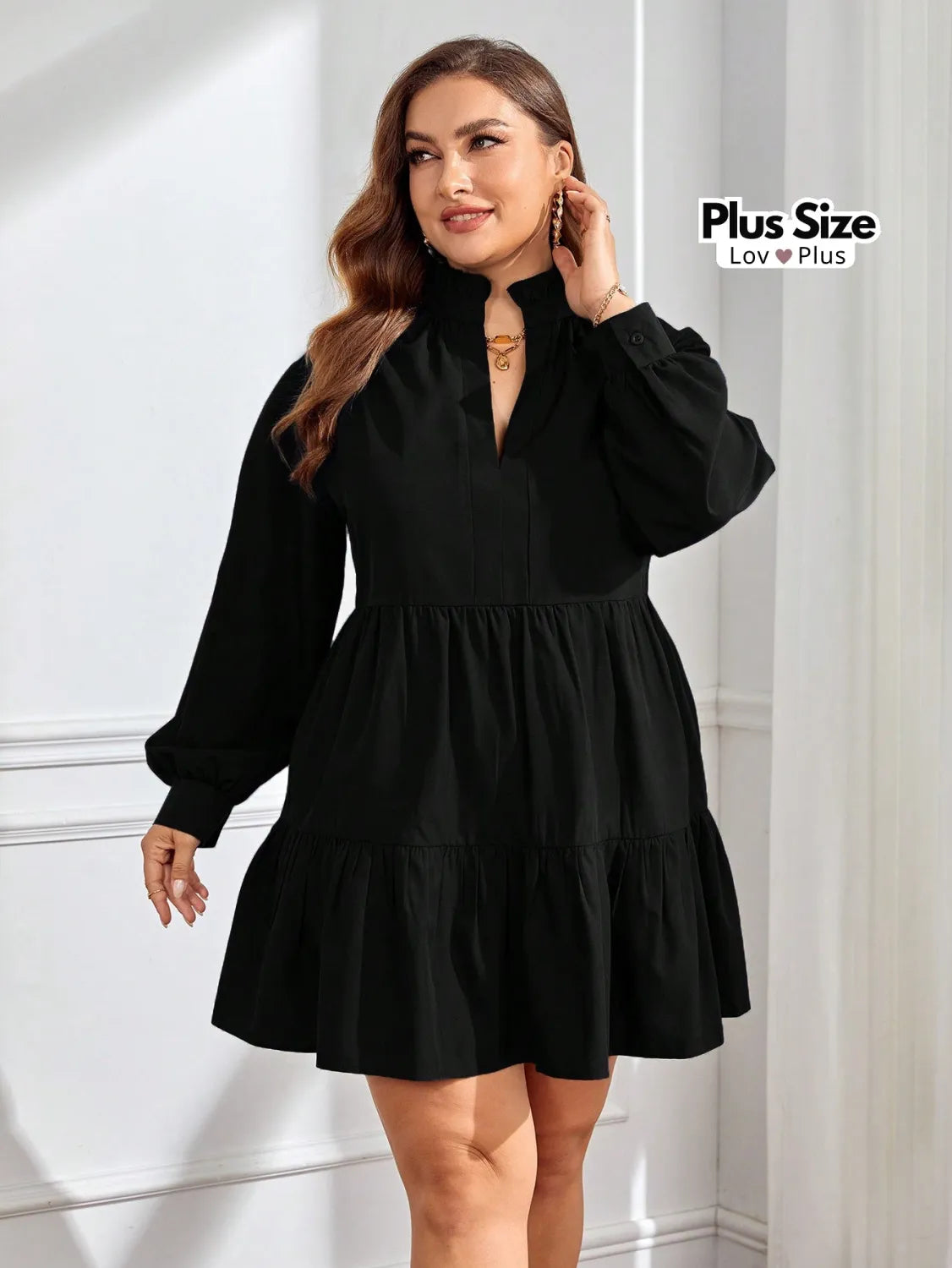 Vestido Curto Elegante Soltinho Plus Size Vestidos Plus Size