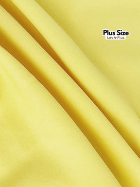 Vestido de Botão com Manga Dobrável Plus Size Vestidos Plus Size