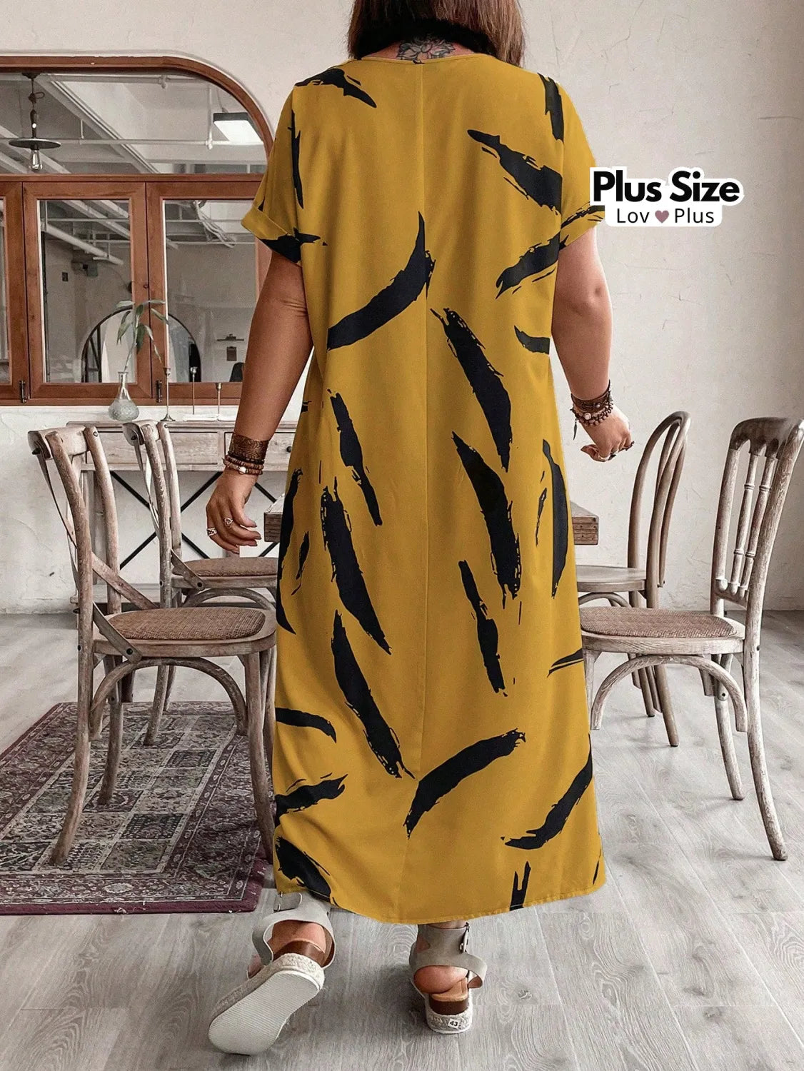 Vestido Elegante Plus Size Tipo Túnica Vestidos Plus Size